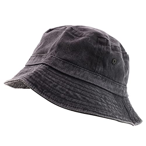 Armycrew XXL Oversize Pigment Dyed Washed Bucket Hat Fits Upto 3XL - color: Black, size: X-Large-XX-Large