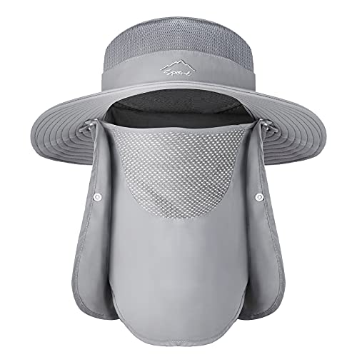 Sun Hats for Men Women UPF 50+ Waterproof Bucket Hat - color: Light Grey
