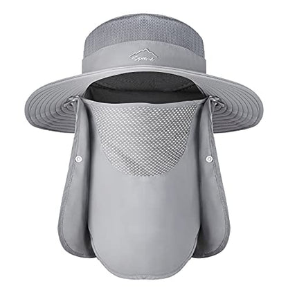 Sun Hats for Men Women UPF 50+ Waterproof Bucket Hat - color: Light Grey