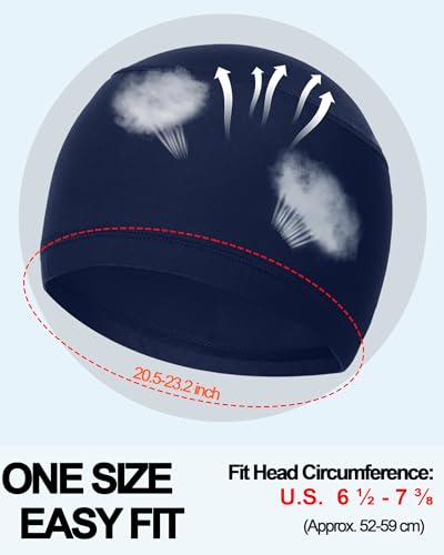 Cooling Skull Caps Helmet Liner Hard Hat Sweat Liner Motorcycle Cycling Cap - color: 3pcs (Black+light Gray+navy Blue)