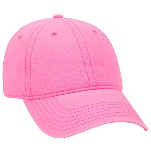 OTTO 6 Panel Low Profile Garment Washed Superior Cotton Twill - color: N. Pink
