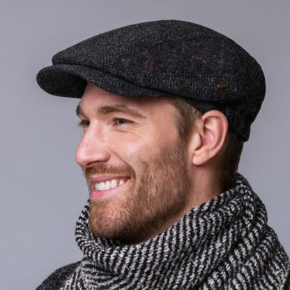Mucros Weavers Irish Flat Cap for Men, Made in Ireland, 100% Irish Tweed, Green - color: Charcoal Gray, size: X-Large