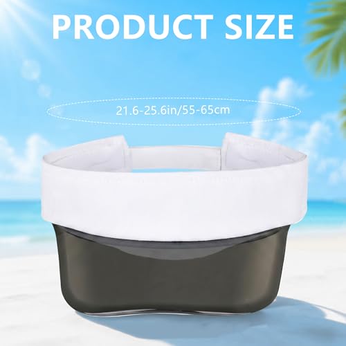 Sun Visor Hat for Women Men Clear Brim Adjustable Golf Visors for Summer Sports Travel Outdoor Activity - color: White