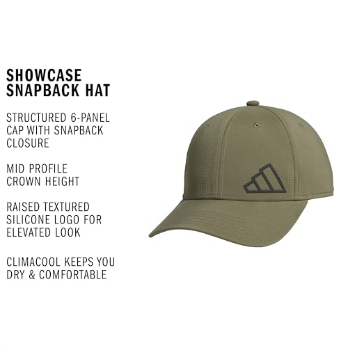 adidas Men's Showcase Snapback Hat - color: Olive Strata Green/Black