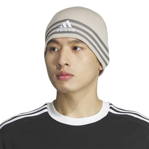 adidas Men's Reversible Skully Beanie - color: Eclipse/Alumina Beige/Grey Four/Alumina-grey Four