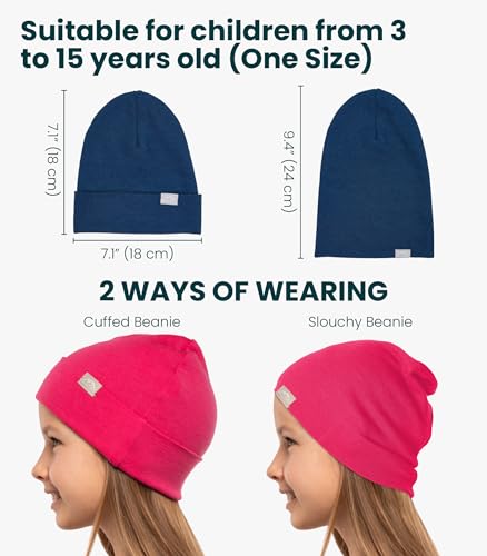 100% Merino Wool Beanie Kids - Unisex Wool Cap 17.5um for Kids -Toddler Hat - color: Heather Lilac