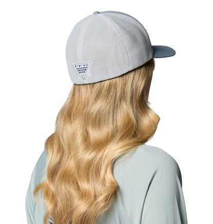 Columbia Unisex PFG Patch Mesh Ball Cap - color: Dockside Blue Mackerel Tin, size: Large-X-Large