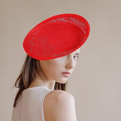 Linen Fascinators Hat Base Colrful Pillbox Hat Percher Headwear Elegant Fascinator Hat Base Pillbox Hat Ny Blended - color: Ny