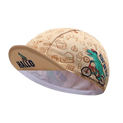Funny Cycling Cap - Polyester Cartoon Cycling Hat-Under Helmet - Cycling Helmet Liner Breathable&Sweat Uptake - color: Ooo