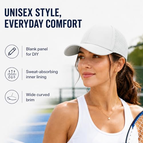 Quick Dry Baseball Cap Curved Brim Snapback Hat Mesh for Men Women - color: Lightgrey