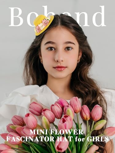Bohend Mini Fascnator Hat Flower Hair Clip Girls Cute Tea Party Hats Women Accessory - color: Yellow
