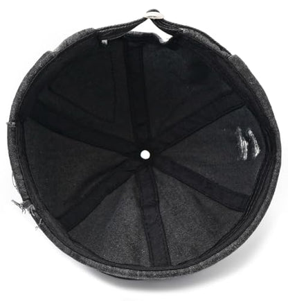 Mens Sailor Hats Brimless Denim Docker Caps Beanie - color: Black