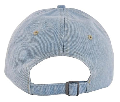 TSSGBL Unstructured Distressed Baseabll Cap Cotton Soft Dad Hat Adjustable Low Profile Headwear Ball Caps for Women Men - color: Distressed-denim-lightblue, size: Medium-Large