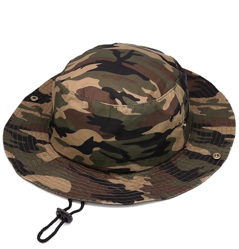 Antourage Bucket Hat Unisex Hiking Outdoor Fishing Hunting Safari Packable UV Protection Multiuse Boonie Hat - color: 05. Camo, size: Large