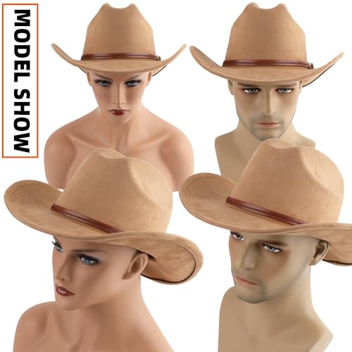 Pro Celia Cowboy Hat for Women and Men Wide Brim Western Cowgirl Hat - color: Camel