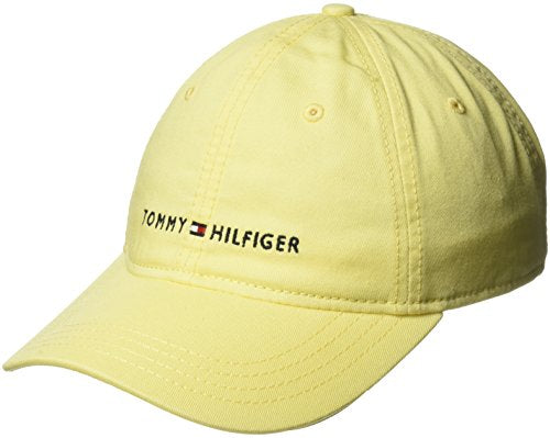 Tommy Hilfiger Men's Cotton Logo Adjustable Baseball Cap - color: Limelight