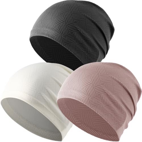 Fashion Cooling Skull Cap Sweat Control Breathable for Men Women 3 Pack - color: Black/White/Pink