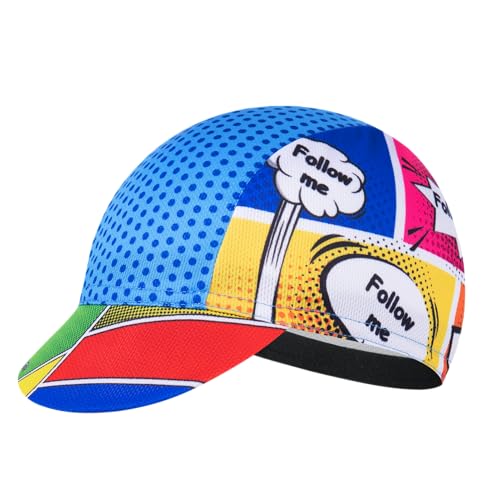 Cycling Cap for Man and Woman Cycling Hat Under Helmet-Polyester Breathable Sweat Absorbent - color: Go-19