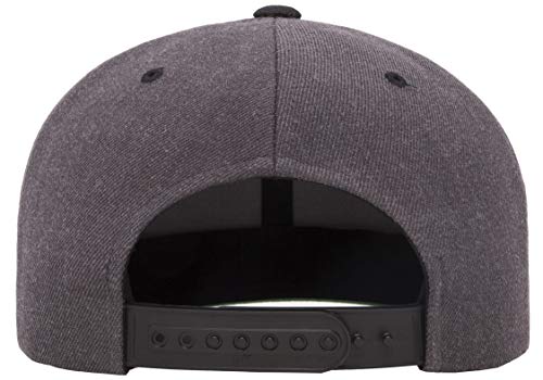 Flexfit Unisex Adult Yp Classics Premium Snapback Cap – 2-Tone - color: Dark Heather/Black