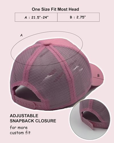 Utmost Structured Baseball Cap with Adjustable Closure - Performance Hat for Outdoor Activities - color: 1pc Light Pink/Mesh