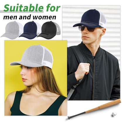 Suhine 24 Pcs Blank Trucker Hat Bulk,Unisex Baseball Cap - color: Dark Color2