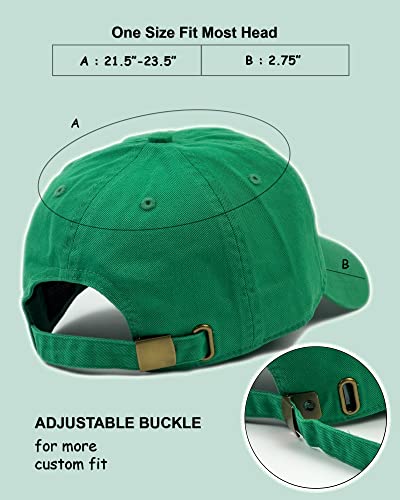 Utmost Unisex Classic Low Profile Cotton Baseball Cap Plain Blank Camoflauge Soft Unconstructed Adjustable Size Dad Hat - color: Kelly Green