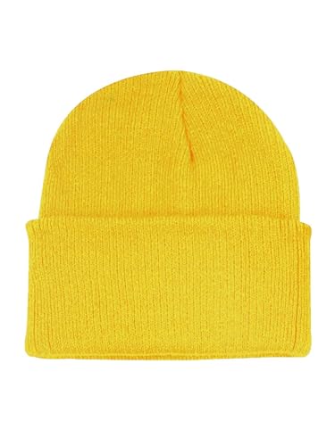 Century Star Kids Slouchy Beanie Halloween Costume Hat Winter Knit Cuff Toddler Boys Girls - color: 02 Yellow