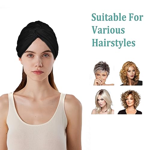 Slouchy Beanie Hip-Hop Soft Lightweight Summer Beanie Head Covering Adult Hats Cap for Men Women - color: D-turban-d1