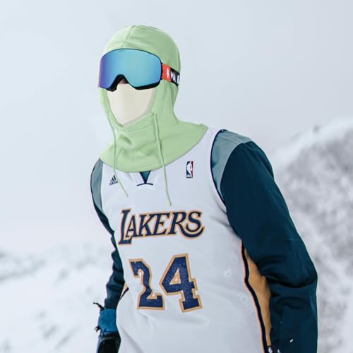 Achiou Ski Mask, Winter Balaclava Warm Windproof Face Cover Men Women - color: Green