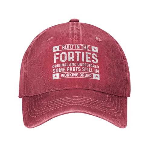 Built in Forties Original and Unrestored Some Parts Hat Women Dad Hat Trendy Hat - color: Red