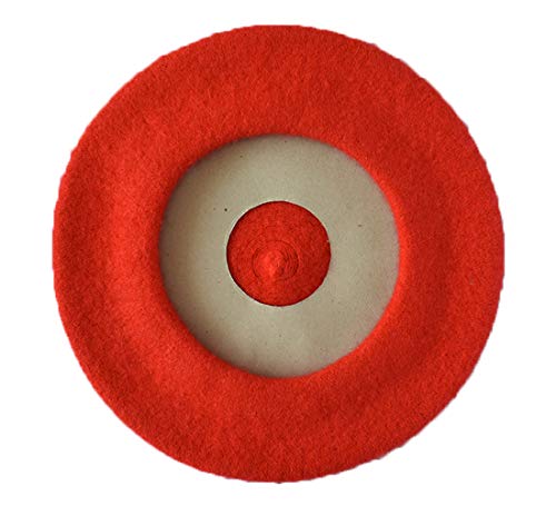 Kids Girls Boys Solid Color Classic French Style Beret Beanie Hat - color: Red