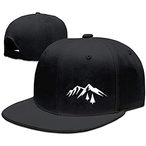 Snapback Hats for Men Flat Bill Black Adjustable Baseball Cap Trucker Hat for Dad American Flag Pirate Skull Caps Cool - color: Black2