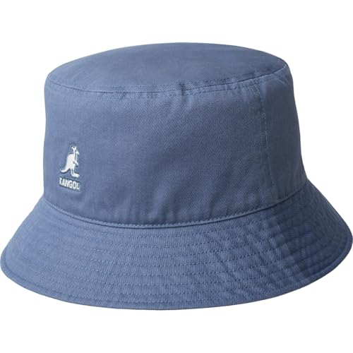 Kangol Washed Bucket Hat Lemon Sorbet - color: Denim Blue, size: Small