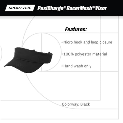 SPORT-TEK Unisex PosiCharge RacerMesh Visor - color: White