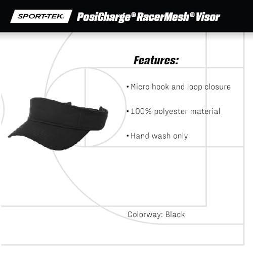 SPORT-TEK Unisex PosiCharge RacerMesh Visor - color: True Red