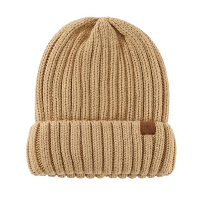 Home Prefer Mens Winter Hat Wool Fleece Lined Knit Beanie Hat Warm Stocking Caps - color: Khaki