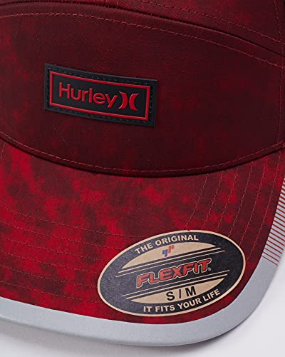 Hurley Men's Baseball Cap - Mission Curved Brim Fitted Trucker Hat - color: Red, size: Large-X-Large