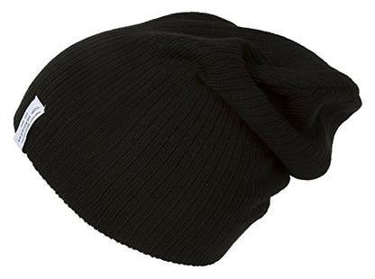 TOP HEADWEAR Soft Ribbed Slouchy Beanie - color: Black