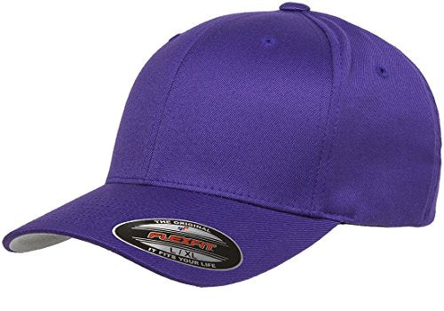 Flexfit Wooly Combed Twill Cap 6277 - color: Purple, size: Small-Medium