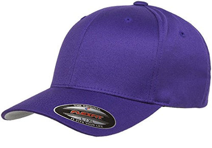 Flexfit Wooly Combed Twill Cap 6277 - color: Purple, size: Small-Medium