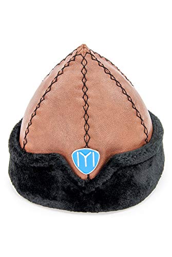 ihvan online Turkish Ottoman Bork Hat, Ertugrul Faux Leather Fur Winter Cap - color: Brown-black / Style-8
