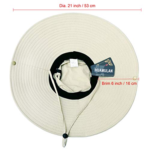 HUAMULAN Men Wide Brim Sun Hat Summer Outdoor Women Bucket Fishing Hats - color: A5ywmh3-micaikaqi