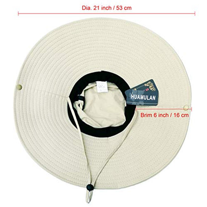 HUAMULAN Men Wide Brim Sun Hat Summer Outdoor Women Bucket Fishing Hats - color: A5ywmh3-micaikaqi