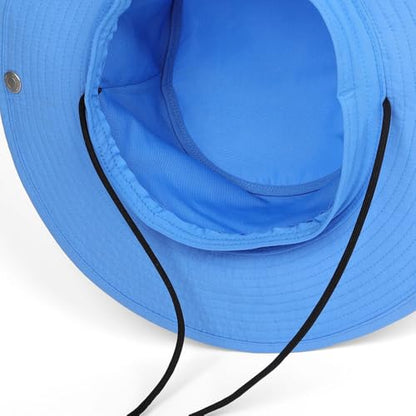 MISSION Cooling Bucket Hat - Unisex Wide-Brim Hat for Men & Women - Lightweight, Foldable & Durable - Cools Up to 2 Hours - color: Vibrant Blue