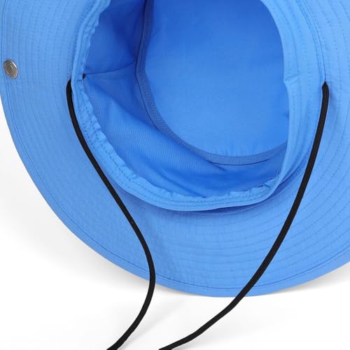 MISSION Cooling Bucket Hat - Unisex Wide-Brim Hat for Men & Women - Lightweight, Foldable & Durable - Cools Up to 2 Hours - color: Vibrant Blue