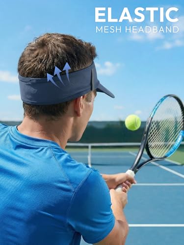 Sun Visor Hat for Women & Men UV Protection Lightweight Sports - color: Dark Blue