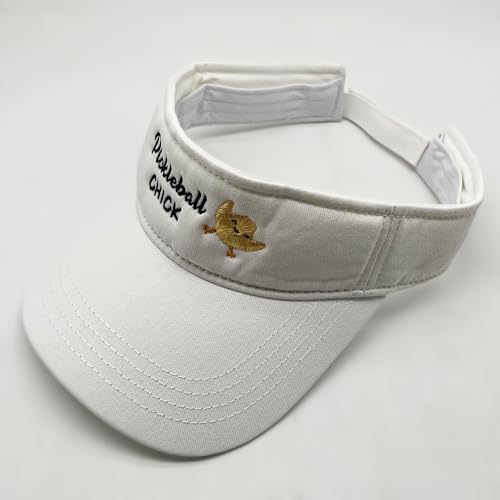 Embroidered Pickleball Visor Men Women,Gifts for Pickleball Lovers - color: White, style: Pickleball Chick