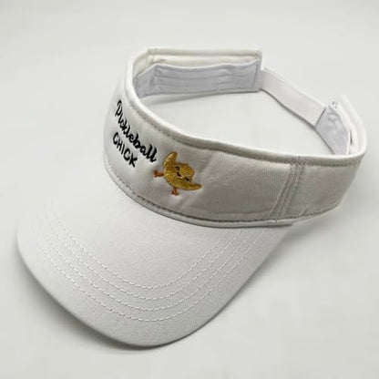 Embroidered Pickleball Visor Men Women,Gifts for Pickleball Lovers - color: White, style: Pickleball Chick