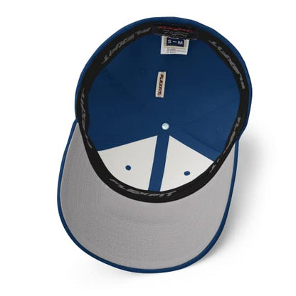 FX XRP Crypto Fitted Hat Embroidered Curved Bill Mid Crown Closed-Back Structured Twill Cap - color: Royal Blue, size: Large-X-Large