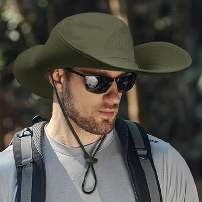 Cooltto L/XL/XXL Wide Brim Sun Hat UPF 50+ UV Protection Boonie Hat